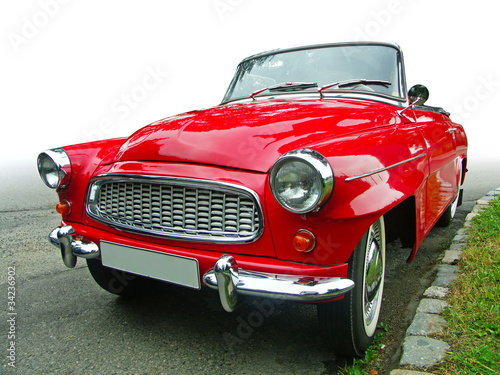 red veteran cabrio oldtimer