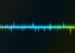 Sound wave blue green