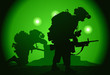 Two US soldiers used night vision goggles Two US soldiers used night vision goggles