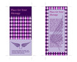 4x9 Two Sided Rack Card with Wings, Vector in Violet colors 4x9 Two Sided Rack Card with Wings, Vector in Violet colors