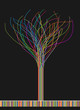 Technology colorful tree from lines. Vector Technology colorful tree from lines. Vector