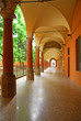 Bologna medieval house internal portico and courtyard