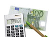 Geld, Rechner, Kuli