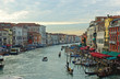 Italy, Venice sunset in the grand canal