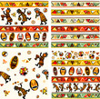 Collection of vector seamless background