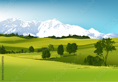 Vector: Mountain landscape Mountain landscape