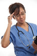 Attractive asian filipino nurse doctor healthcare worker