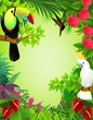 Vector: Tropical birds Tropical birds
