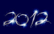 Christmas card with glow 2012. Vector