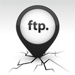 FTP black icon in crack.