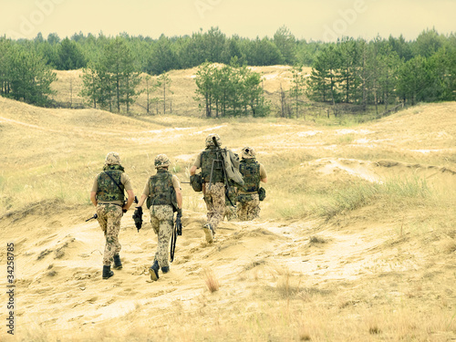 Photo: squad of german soldiers squad of german soldiers