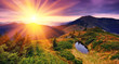 Dawn in mountains