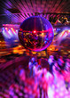 Dancing under disco mirror ball
