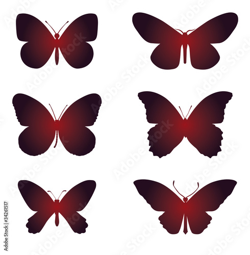 Schmetterlinge Silhouette butterfly outline