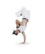 Teenager dancing breakdance in action
