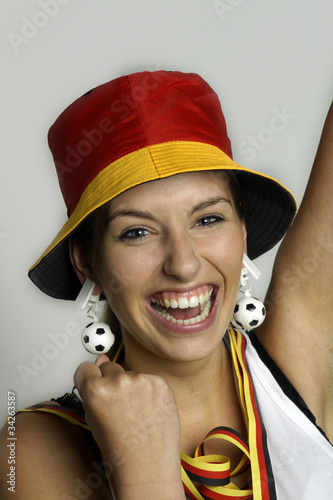 Foto: Begeisteter Fussballfan Begeisteter Fussballfan