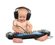Little boy in headphones