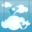 Clouds background with birds
