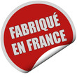 Sticker rot rund curl unten FABRIQUE EN FRANCE