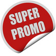 Sticker rot rund curl unten SUPER PROMO