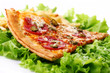 Close up view of fresh pizza