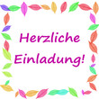plakat, karte, schild: herzliche einladung