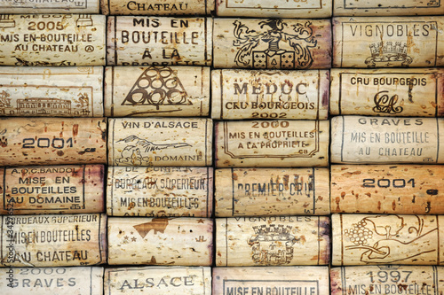 Photo: Background of wine corks Background of wine corks