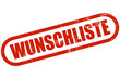 Grunge Stempel rot WUNCSHLISTE