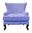 blue sofa isolated