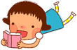 portrait of Girl reading book