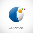 Logo abstract spheres and planets # Vector