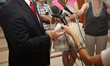 business meeting conference journalism microphones