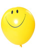 smiley faced balloon isolated on white background.