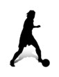 Fussballspielerin – Dribbling