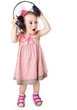 Little girl with headphones