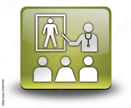 Illustration: Yellow 3D Effect Icon "Health Education" Yellow 3D Effect Icon "Health Education"