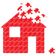 puzzle house vector
