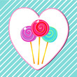Cute retro lollipops