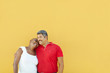 Photo: happy 50 years old man embracing woman happy 50 years old man embracing woman