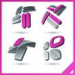 Pink company signs. Pink company signs.