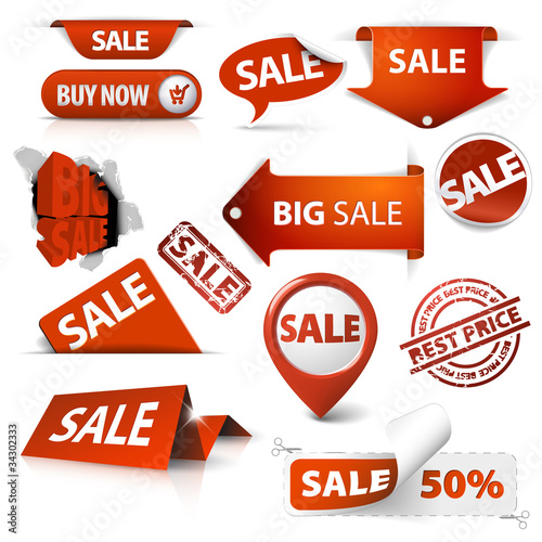 Vector: Set of sale tickets, labels, stamps, stickers, corners, tags Set of sale tickets, labels, stamps, stickers, corners, tags