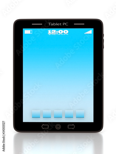 Illustration: Image of computer technology on a white background isolated Image of computer technology on a white background isolated