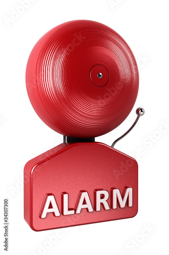 Illustration: Alarm Bell isolated over white background Alarm Bell isolated over white background