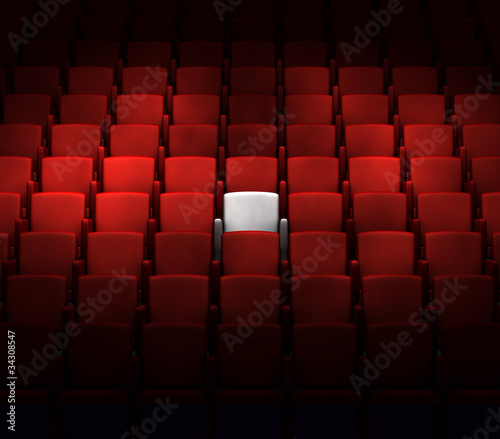 Illustration: the auditorium with one reserved seat the auditorium with one reserved seat