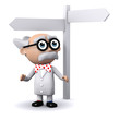 3d Mad Scientist has switched the road sign round!