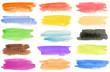 Watercolor strokes