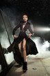 Amazing photo of runing woman in beautiful dress