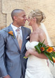 Bride and Groom First Kiss