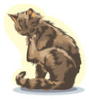 Cat cleaning itself