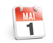 Vektor: 1. Mai, Kalender 1. Mai, Kalender